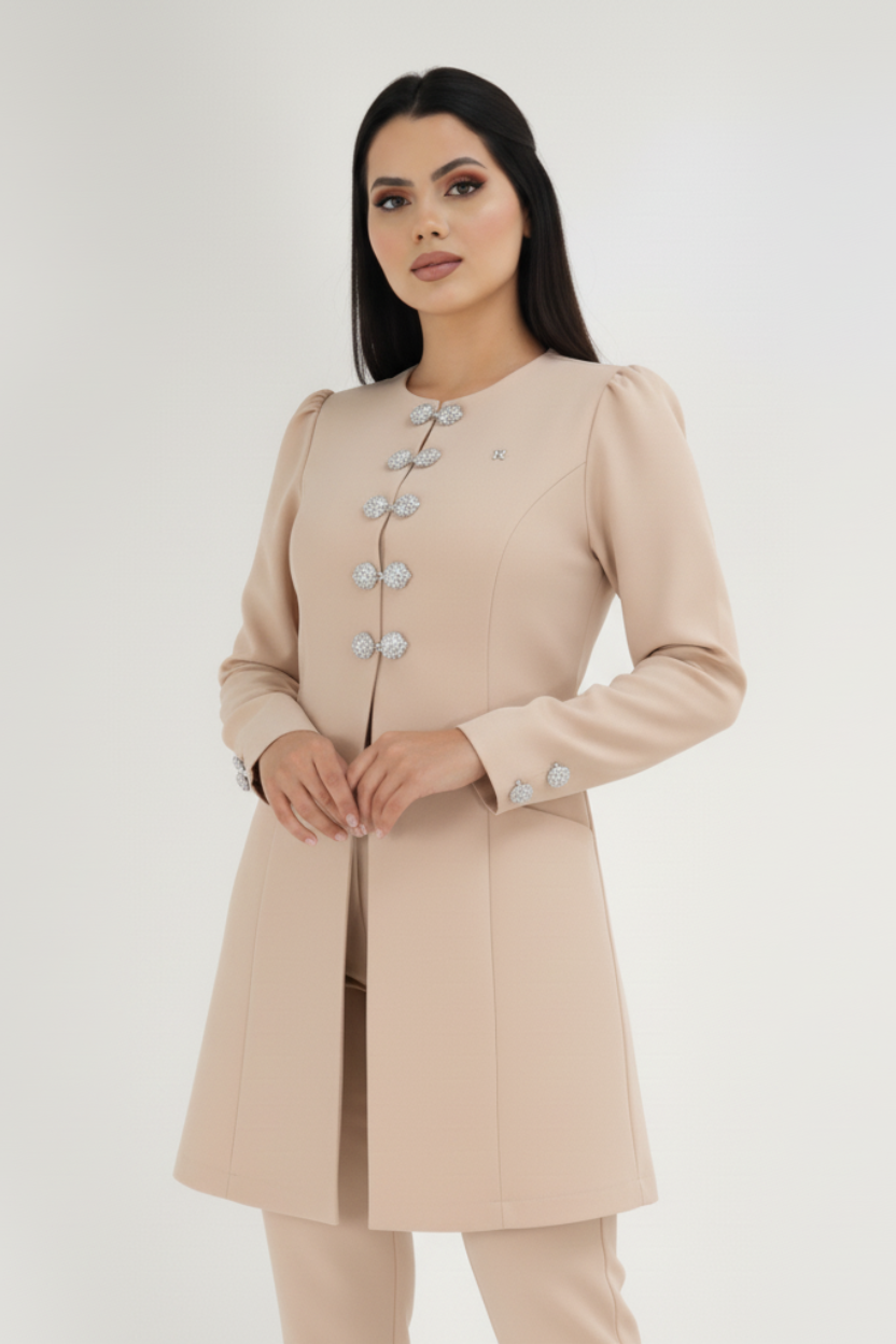 Jaleca Premium Chloe – Jaleco Feminino com Detalhes Exclusivos e Sofisticação