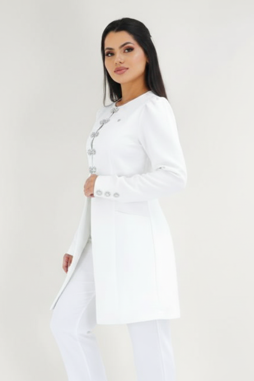 Jaleca Premium Chloe – Jaleco Feminino com Detalhes Exclusivos e Sofisticação