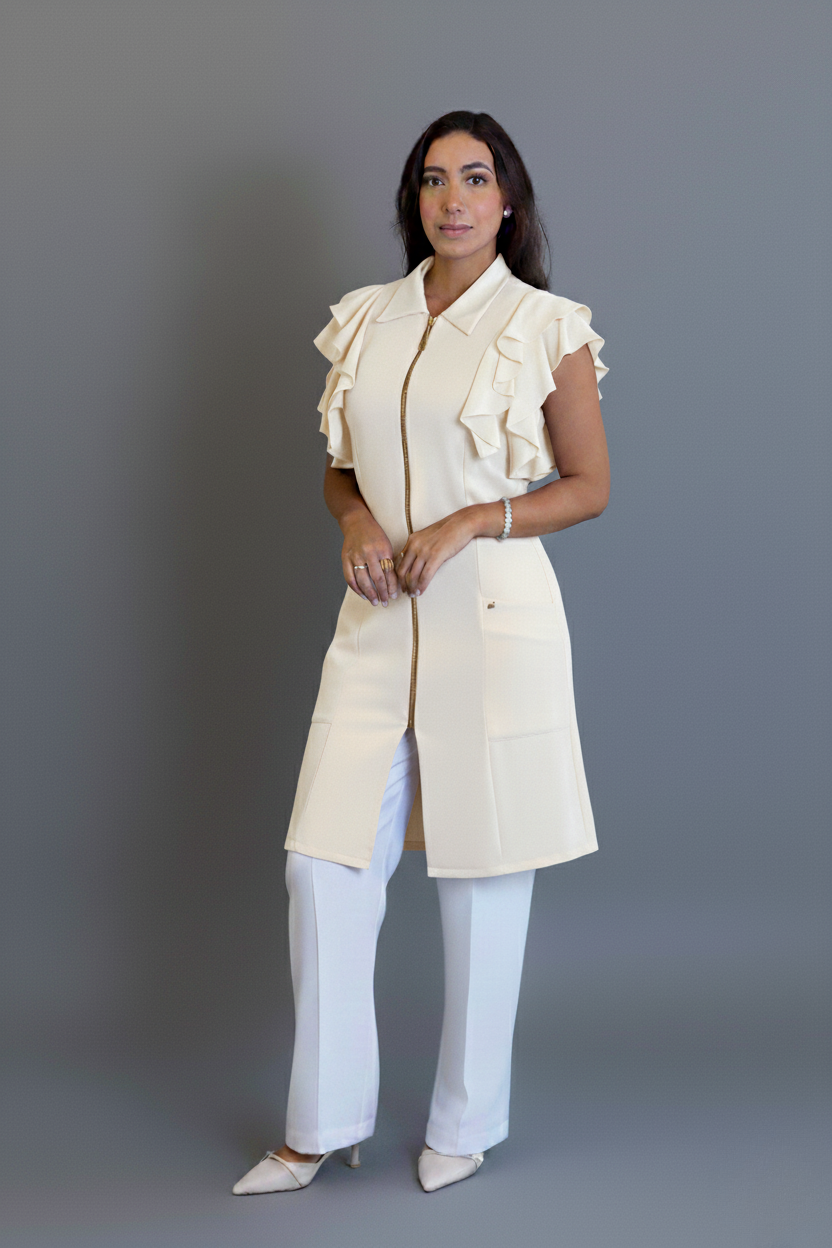 Jaleca Flor Verão offwhite