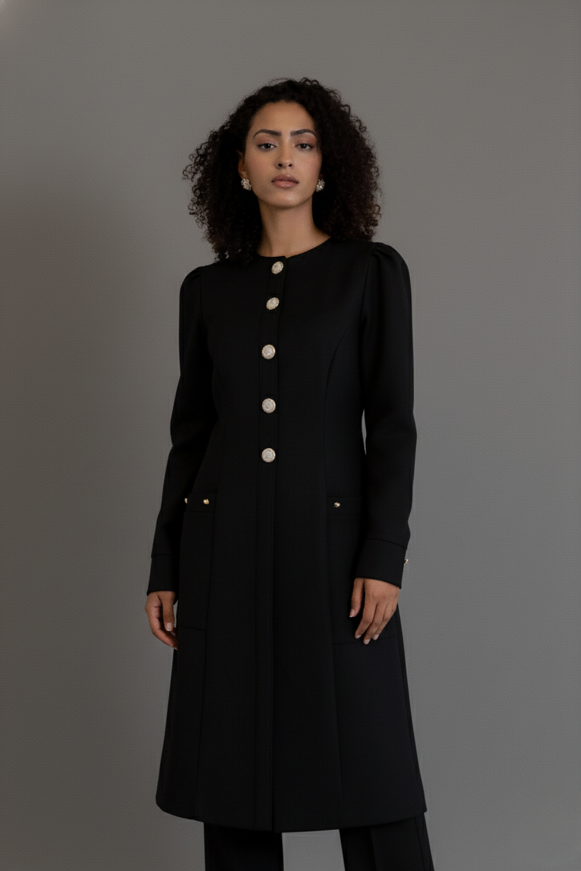 Jaleca Premium Ivory – Jaleco Feminino Branco com Botões Exclusivos