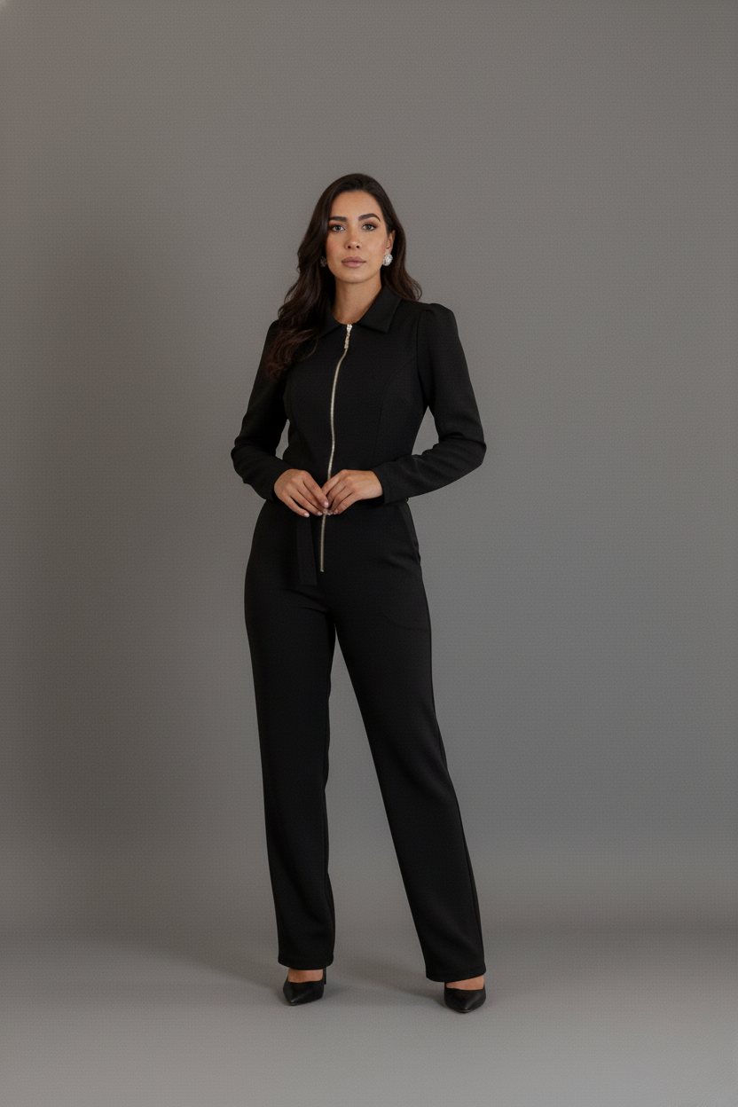 Macacão Laguna – Macacão Feminino de Alfaiataria com Cinto