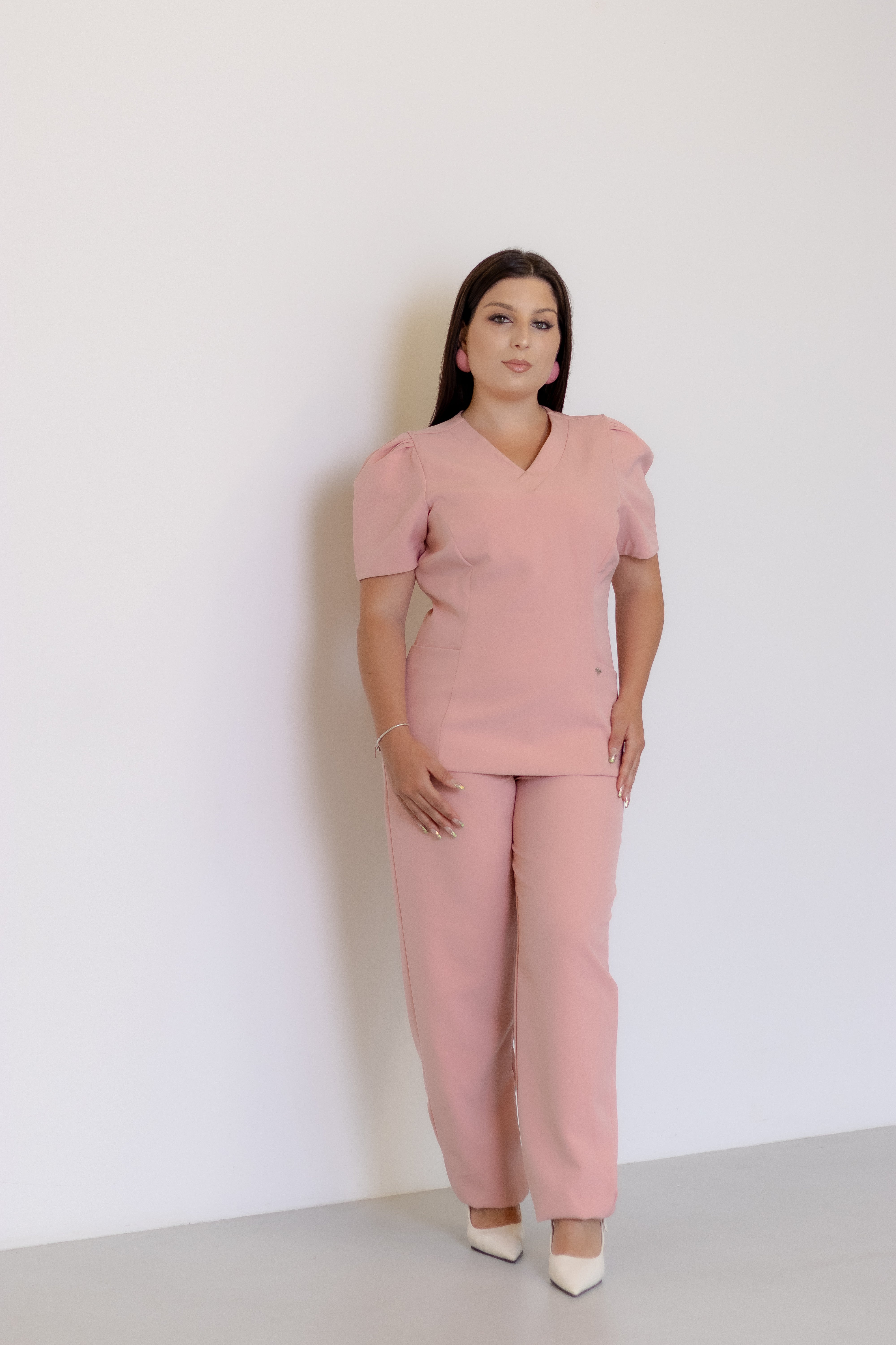 Scrub Cecília rosa-claro