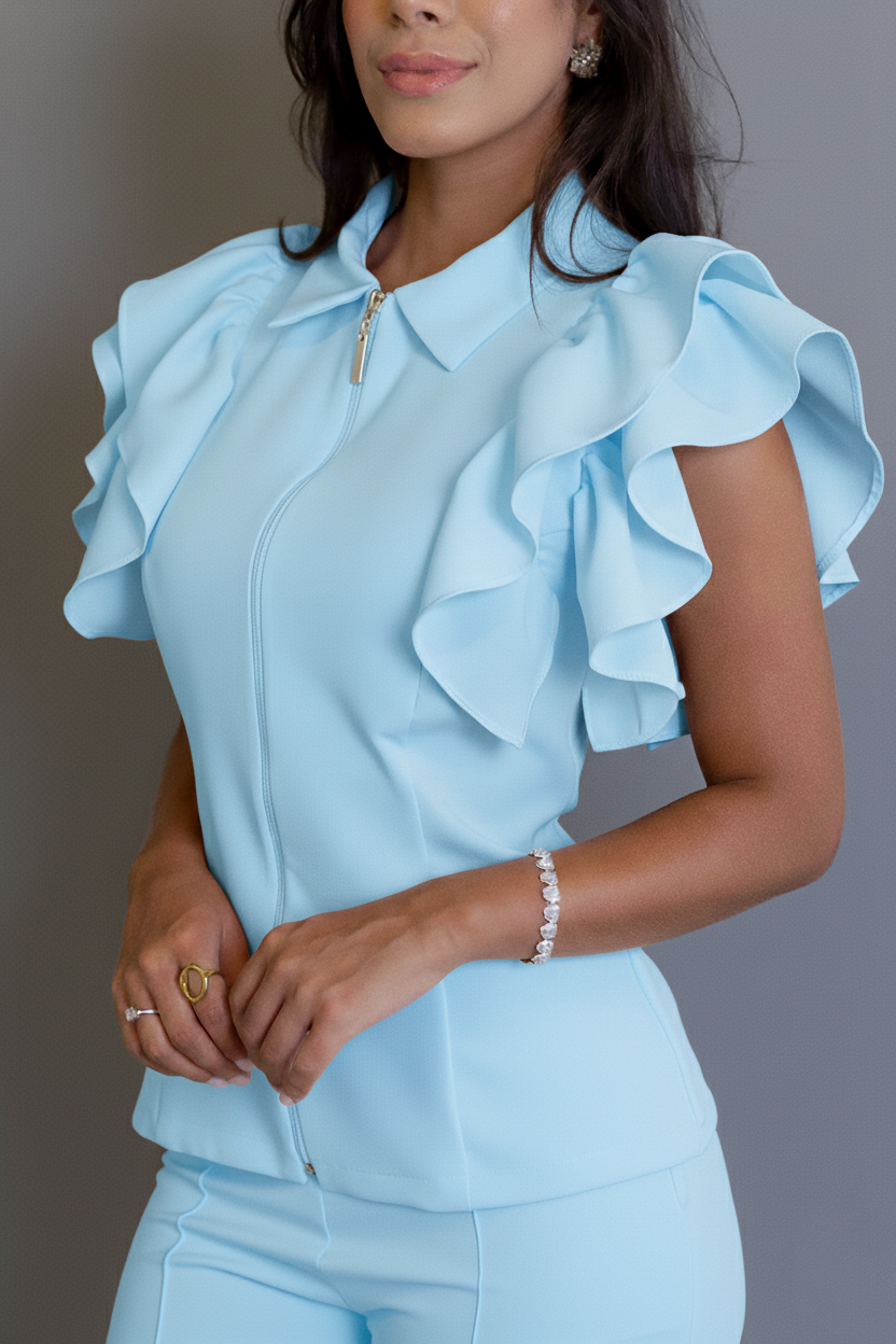 Scrub Flor azul-bebê