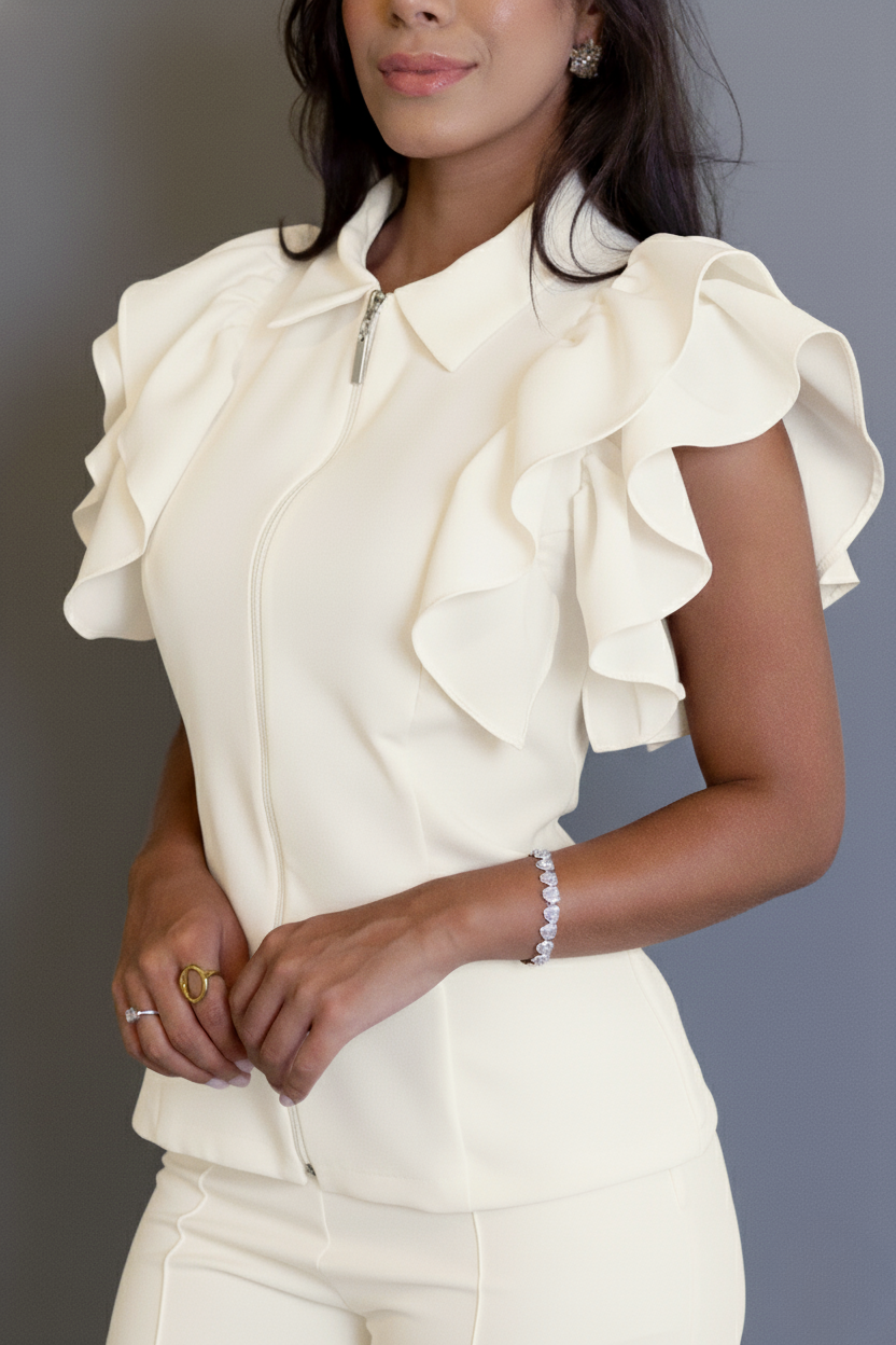 Scrub Flor V offwhite