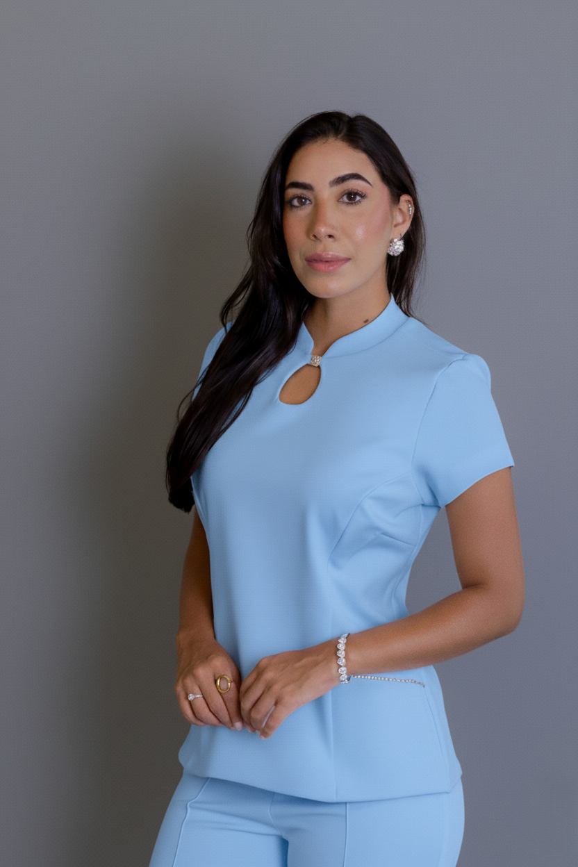 Scrub Helena azul-bebê