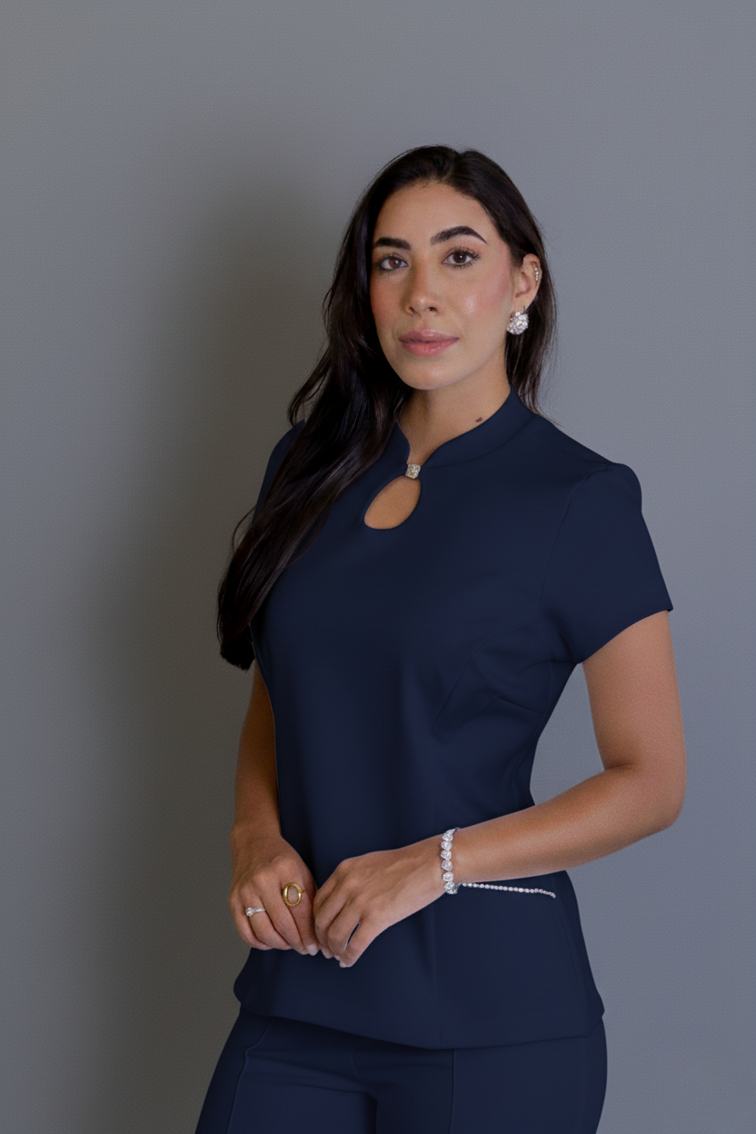 Scrub Helena azul-marinho