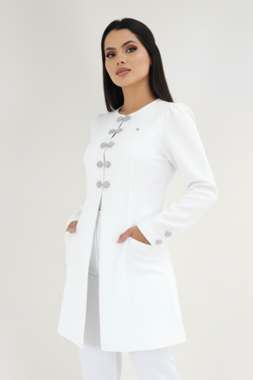 Jaleca Premium Chloe – Jaleco Feminino com Detalhes Exclusivos e Sofisticação