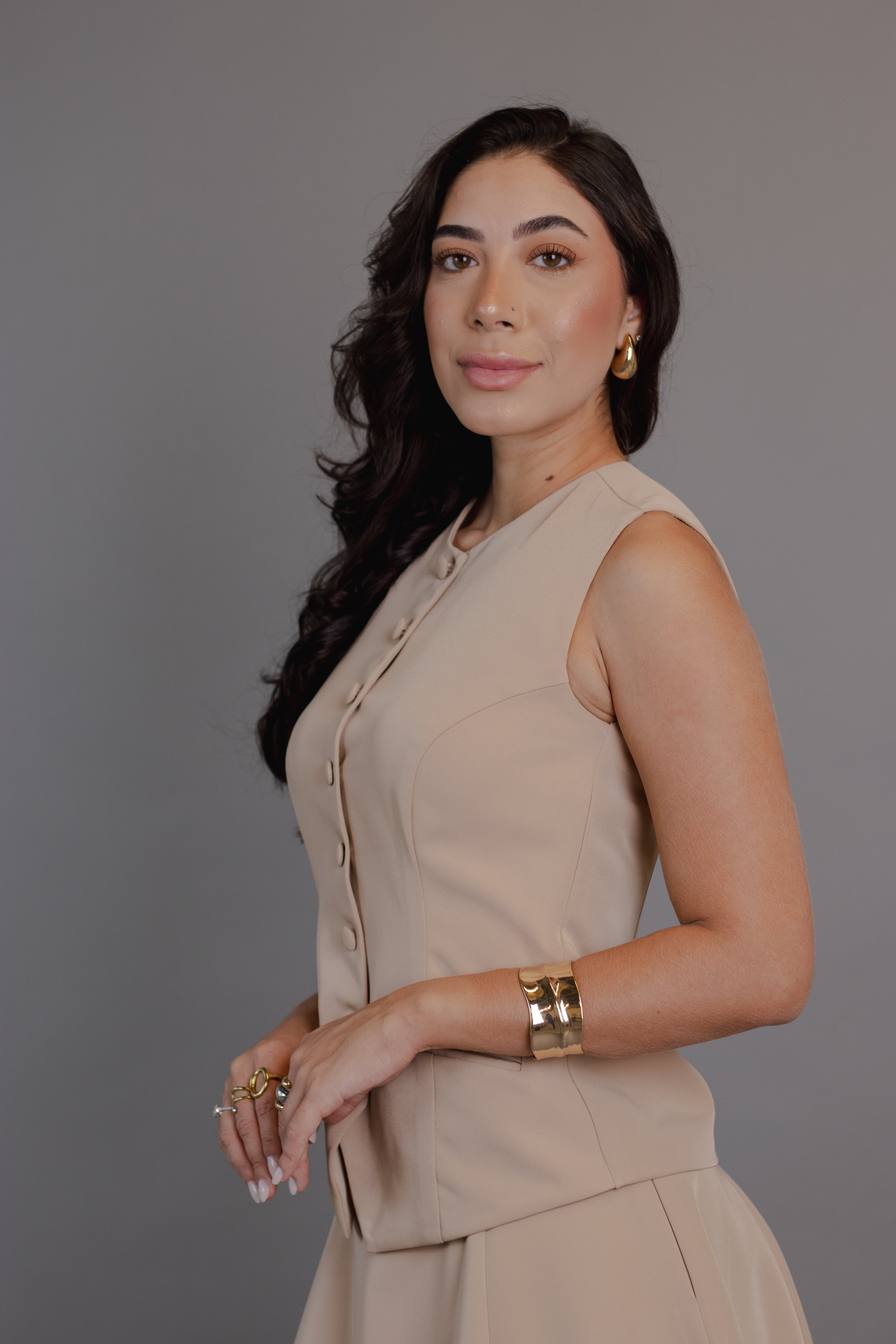 Fato Eternizar 2 - colete e saia  midi de alfaiataria