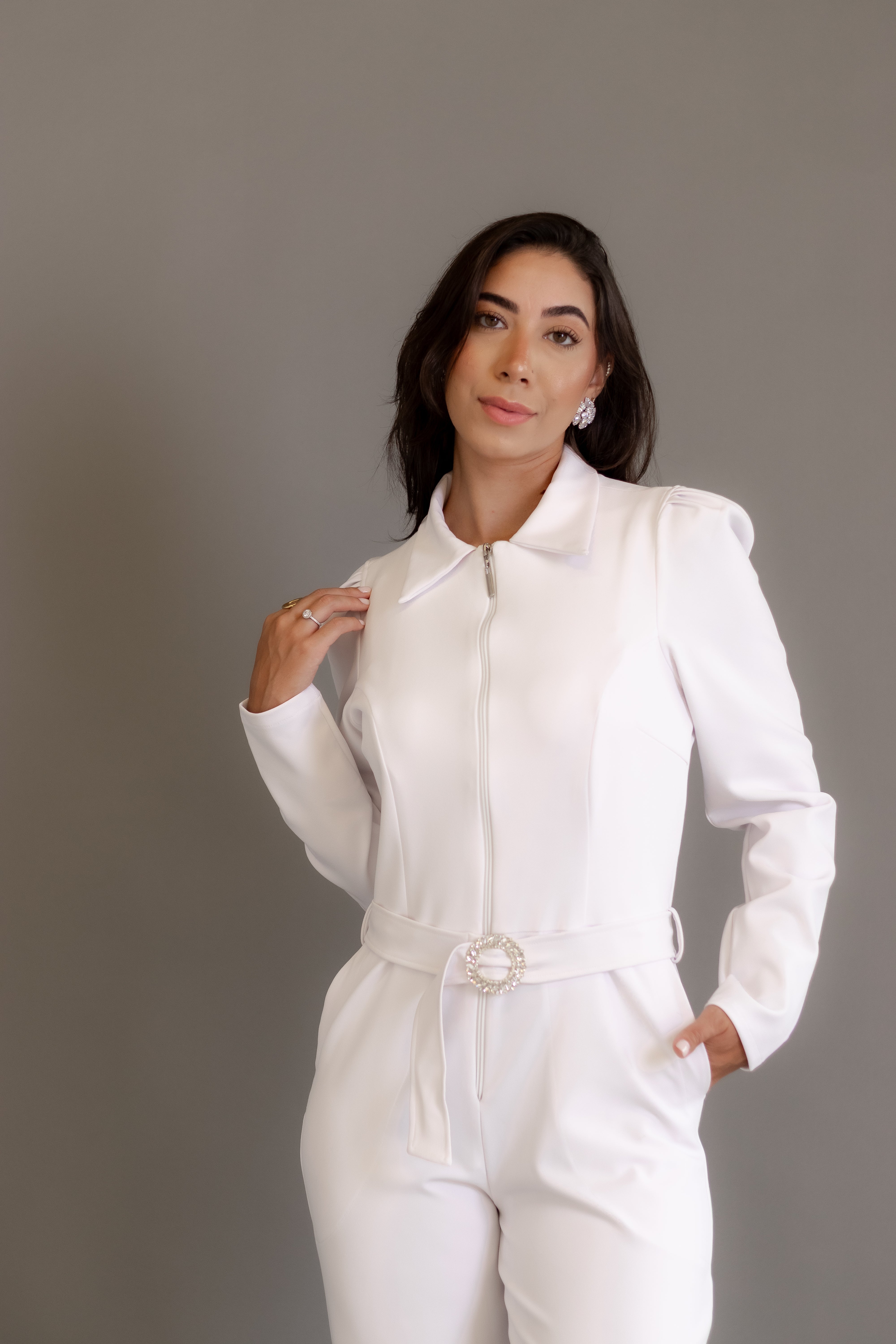 Macacão Laguna – Macacão Feminino de Alfaiataria com Cinto